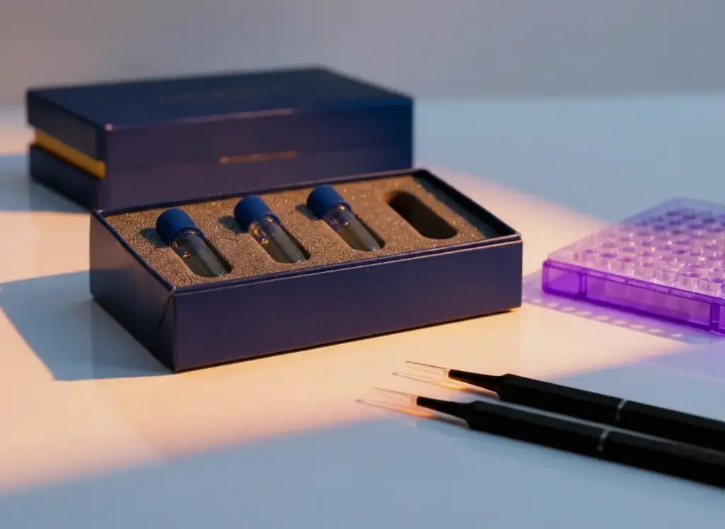 0.2ml Thin Wall PCR Tubes, Flat Cap. Violet, 10 x 1000